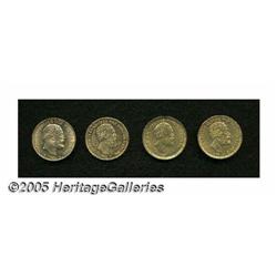 Sweden. Oscar II gold 10 Kronor - Four Dates, KM732 1876 wi Oscar II gold 10 Kronor - Four Dates, 