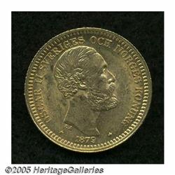 Sweden. Oscar II gold 20 Kronor 1879, KM748, brilliant UNC, Oscar II gold 20 Kronor 1879, 
