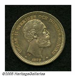 Sweden. Oscar II gold 20 Kronor 1879, KM748, brilliant UNC, Oscar II gold 20 Kronor 1879, 