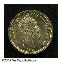 Sweden. Oscar II gold 20 Kronor 1879, KM748, brilliant UNC, Oscar II gold 20 Kronor 1879, 