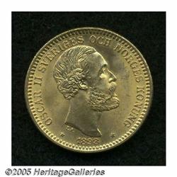Sweden. Oscar II gold 20 Kronor 1898, KM748, choice brillia Oscar II gold 20 Kronor 1898, 