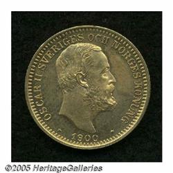 Sweden. Oscar II gold 20 Kronor 1900, KM765, brilliant UNC, Oscar II gold 20 Kronor 1900, 