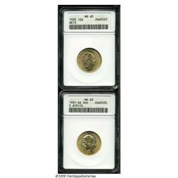 Mint State Gold in ANACS Slabs, Netherlands 10 Guld Mint State Gold in ANACS Slabs, 