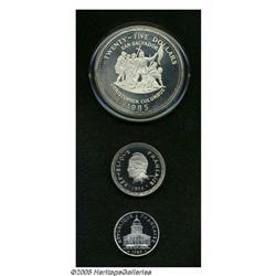 Modern Proof Silver, Bahamas 25 Dollars 1985 KM110, Modern Proof Silver, 