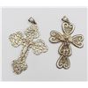 Image 1 : (2) LARGE STERLING SILVER CROSSES