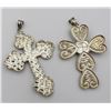 Image 2 : (2) LARGE STERLING SILVER CROSSES