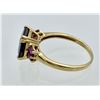 Image 2 : 14K YELLOW GOLD AND GARNET RING