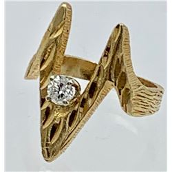 14K YELLOW GOLD DIAMOND RING