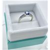 Image 2 : 10K YELLOW & WHITE GOLD RING WITH BLUE STONES