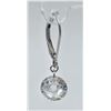 Image 2 : 14K WHITE GOLD AND CZ PIERCED EARRINGS