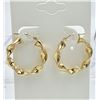 Image 2 : 14K YELLOW GOLD TWISTED HOOPS