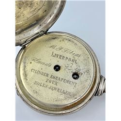 M.J. TOBIAS OPEN FACE POCKET WATCH,