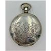 Image 2 : HAMILTON OPEN FACE STERLING SILVER POCKET WATCH
