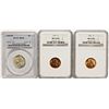 Image 1 : (2) LINCOLN CENTS AND (1) JEFFERSON NICKEL