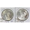 Image 1 : (2) 1922-D PEACE SILVER DOLLARS