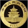 Image 2 : 2001 1/10 OZ. .999 GOLD CHINA PANDA