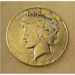 1923D Lady Liberty Peace silver dollar