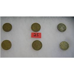 Group of vintage coins from Hong Kong