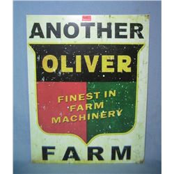 Oliver Finast Farm Machinery retro style sign