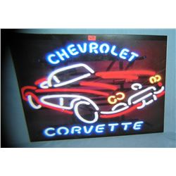 Chevy Corvette retro style advertising sign