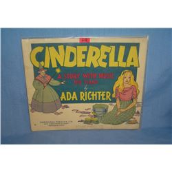 Early Cinderella Story and music book circa 1938