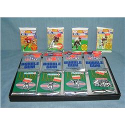 Collection of unopened football card packs