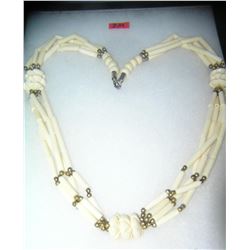 Bone style vintage costume jewelry necklace