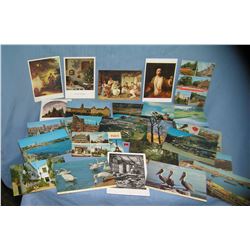 Large collection of vintage post cards