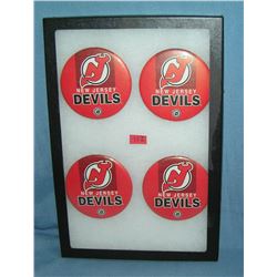 Vintage NHL NJ Devils hockey pin back buttons