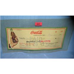 Coca Cola Co. endorsed check dated 1941