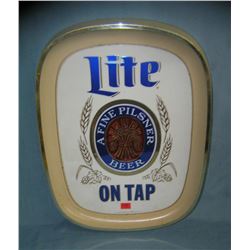 Vintage Miller Light on tap beer advertising display