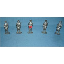 Group of Gray Iron cast iron toy soldiers