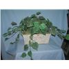 Image 1 : Large artificial plant in decorative tin flower pot