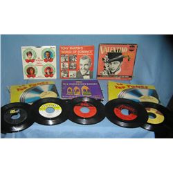 Collection of vintage 45 RPM records