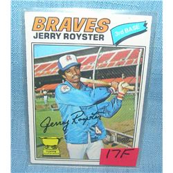 Vintage Jerry Royster rookie baseball card