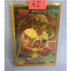 Vintage Steve Young solid bronze all star football card