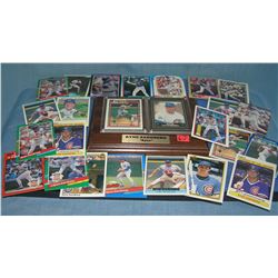 Ryne Sandberg all star baseball cards and plaque