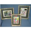 Image 1 : Group of 3 signed modern art pieces