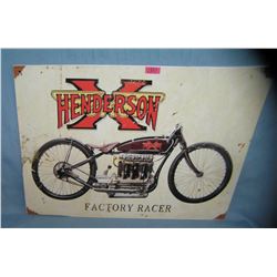 Henderson Motorcycle retro advertising sign