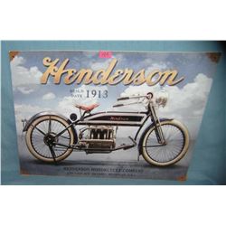 Henderson Motorcycle retro advertising sign