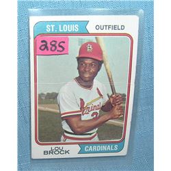 Vintage Lou Brock 1974 Topps baseball card