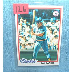 Vintage Sal Bando all star baseball card