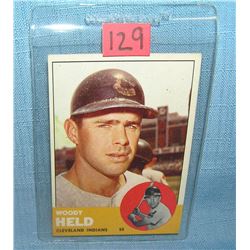 Vintage Woody Held 1963 Topps all star baseball card