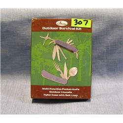 Trail worthy outdoors knife and utensil set