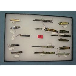 Great Collection of early miniature pocket knives