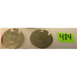 Pair of early military officers buttons