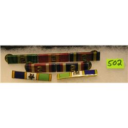 Collection of seven military bars