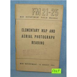 WWII elementary map and ariel photograph book