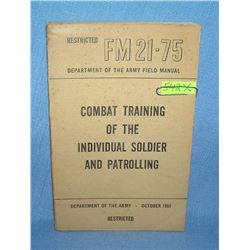 Combat training of the individual soldier