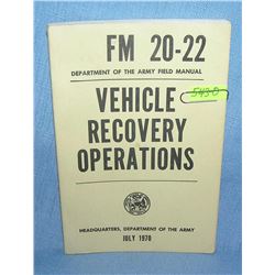 Vehicle recovery operations